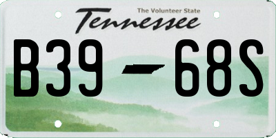 TN license plate B3968S