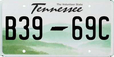 TN license plate B3969C