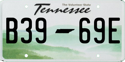 TN license plate B3969E