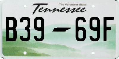TN license plate B3969F