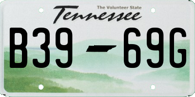 TN license plate B3969G