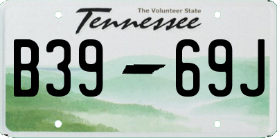 TN license plate B3969J