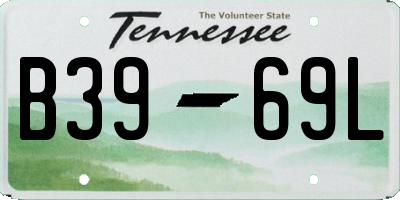 TN license plate B3969L