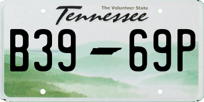 TN license plate B3969P