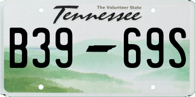 TN license plate B3969S