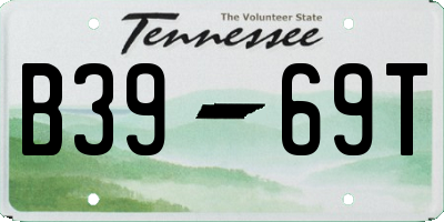 TN license plate B3969T