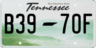TN license plate B3970F