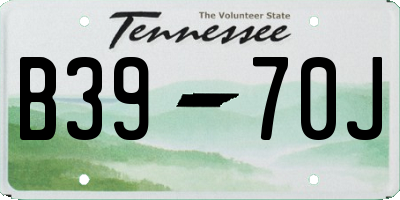 TN license plate B3970J