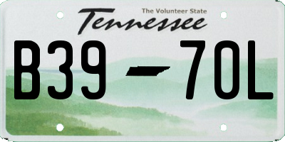 TN license plate B3970L