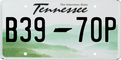 TN license plate B3970P