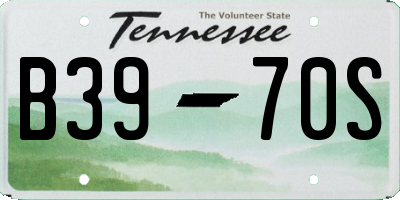 TN license plate B3970S
