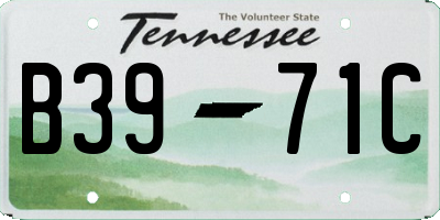 TN license plate B3971C
