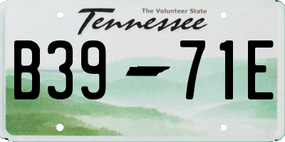 TN license plate B3971E