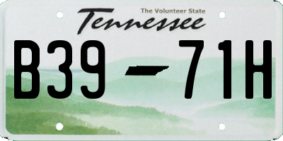 TN license plate B3971H