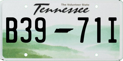TN license plate B3971I