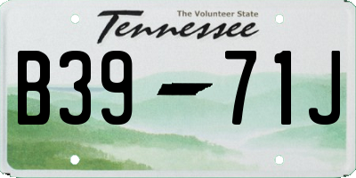 TN license plate B3971J
