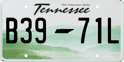 TN license plate B3971L