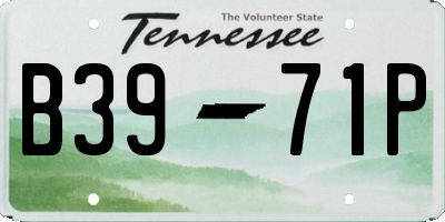 TN license plate B3971P