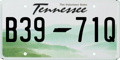 TN license plate B3971Q