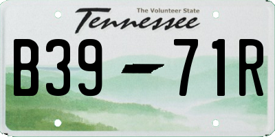 TN license plate B3971R