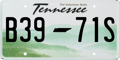 TN license plate B3971S