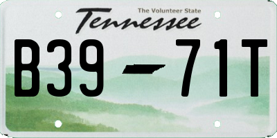 TN license plate B3971T