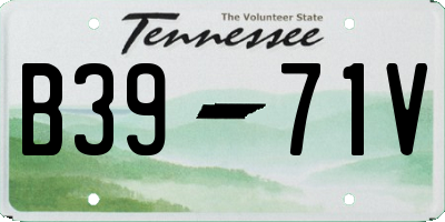 TN license plate B3971V
