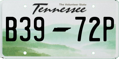 TN license plate B3972P