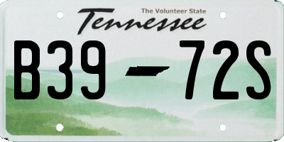 TN license plate B3972S