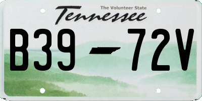 TN license plate B3972V