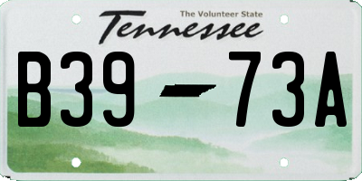 TN license plate B3973A