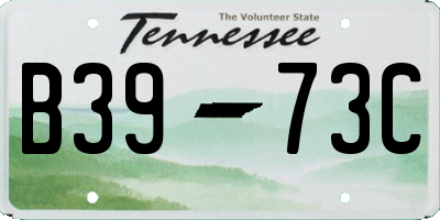 TN license plate B3973C