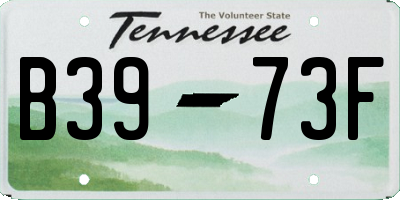 TN license plate B3973F