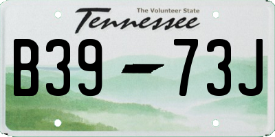 TN license plate B3973J