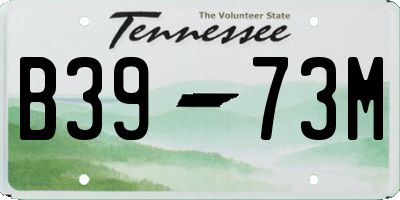 TN license plate B3973M