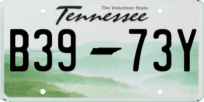 TN license plate B3973Y