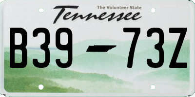 TN license plate B3973Z