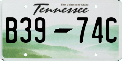 TN license plate B3974C