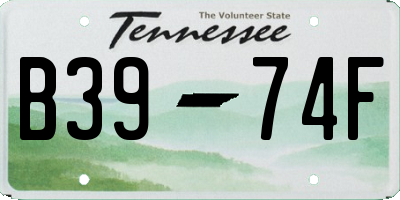 TN license plate B3974F