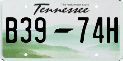 TN license plate B3974H
