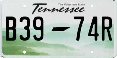 TN license plate B3974R