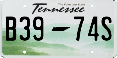 TN license plate B3974S