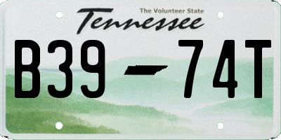TN license plate B3974T