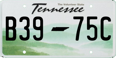 TN license plate B3975C