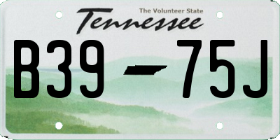 TN license plate B3975J