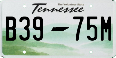 TN license plate B3975M