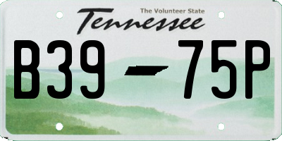 TN license plate B3975P