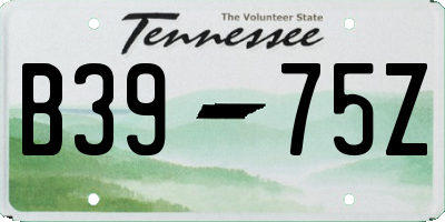 TN license plate B3975Z