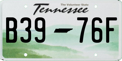TN license plate B3976F