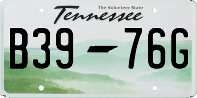 TN license plate B3976G